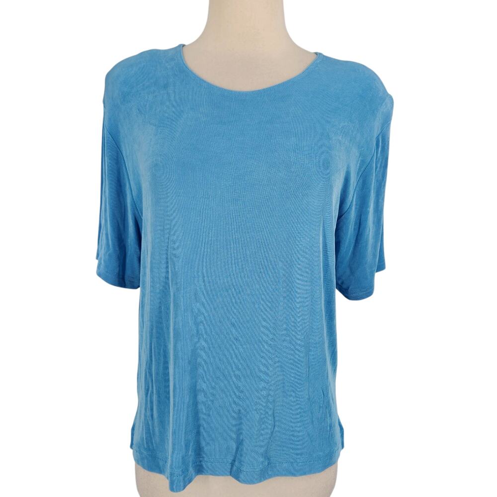 Vintage Santana Knit Short Sleeve Blouse Top Size Medium